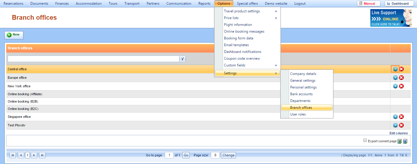 Branch office profile information - Lemax Knowledge Base